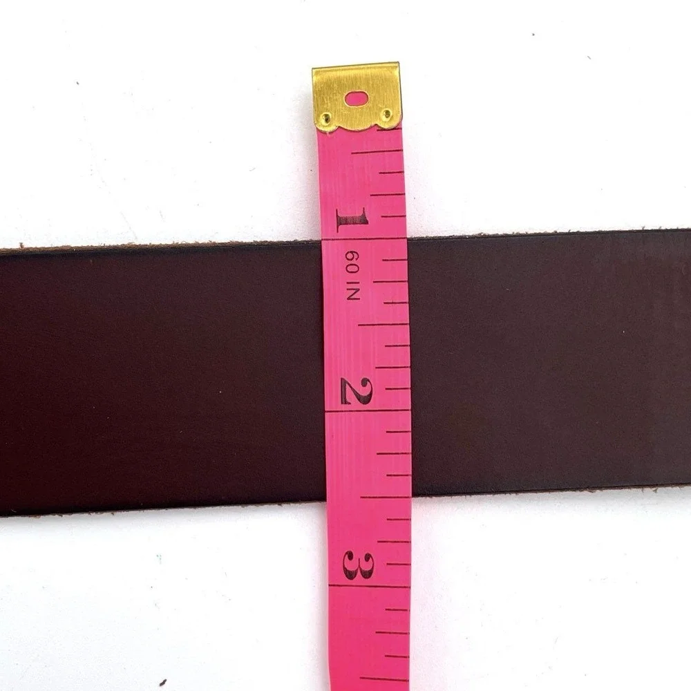 Timberland Genuine Leather Brown Belt Distressed Brass Buckle Workwear 38-42in